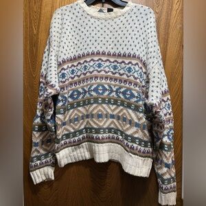 🧶 Liz Claiborne Fair Isle Sweater – Size Medium